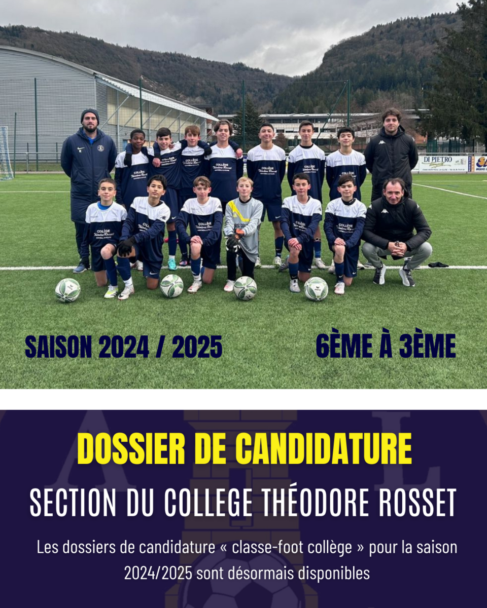 DOSSIER CANDIDATURE SECTION COLLEGE 2024/2025