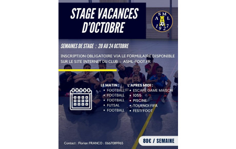 STAGE VACANCES